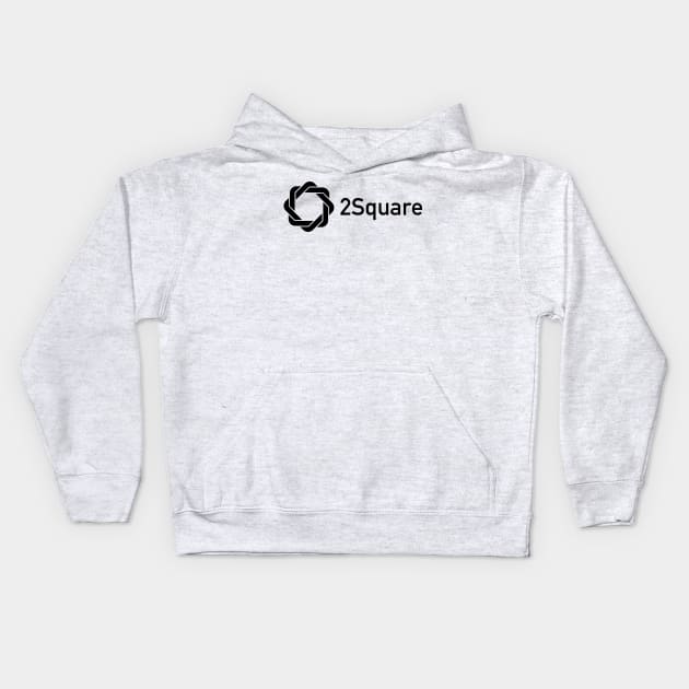 2Square Logo Black Kids Hoodie by MOULE